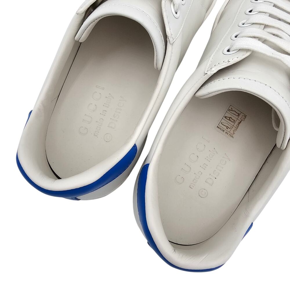 Gucci Ace Sneaker Disney Ducks Blue White Leather Low Top Lace Up Size 39 US 9 - Picture 8 of 12